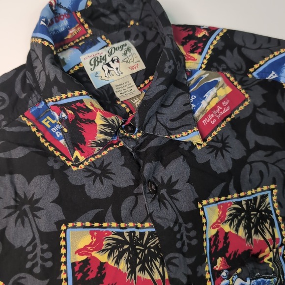 Big Dogs Other - Vintage Big Dogs Hawaiian Shirt Sz Medium‎ Patterns